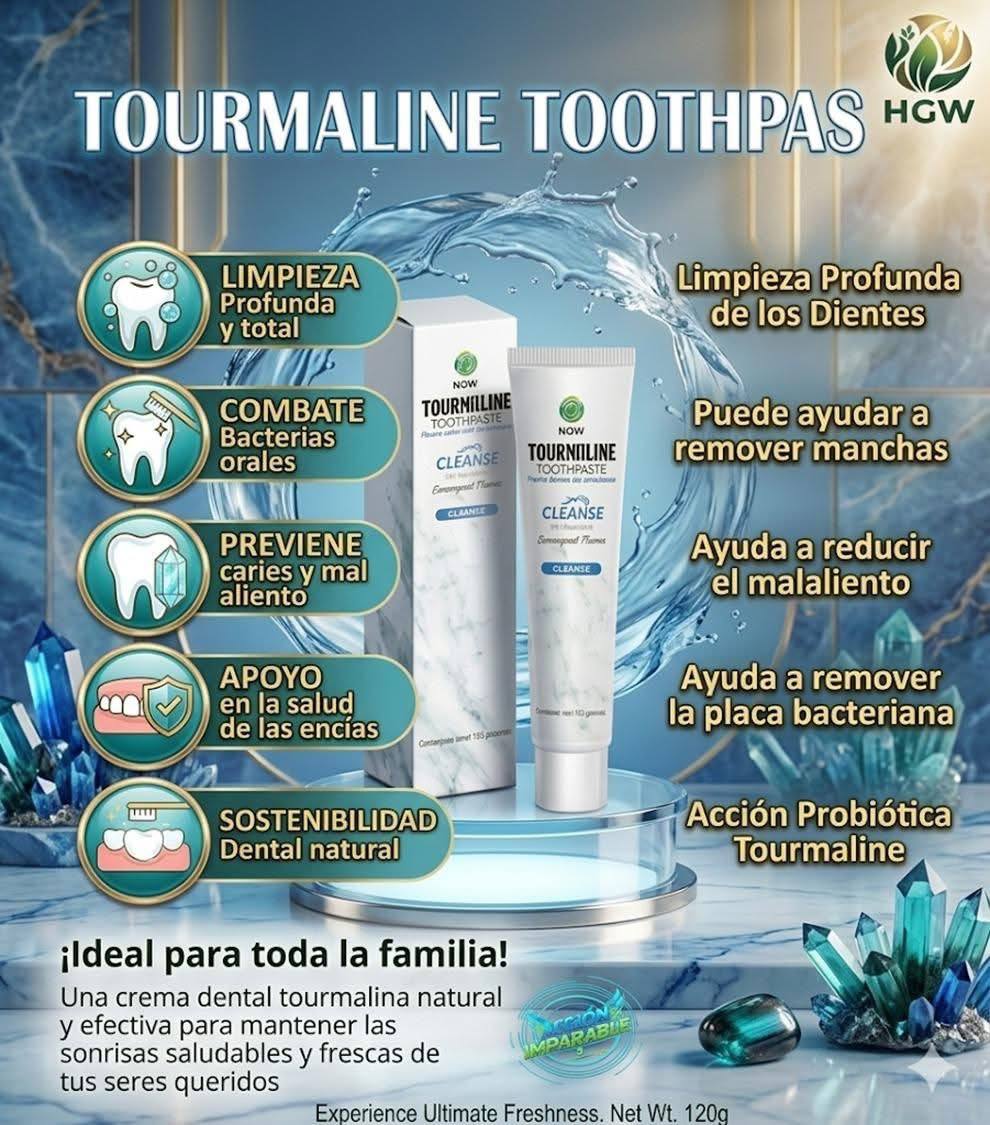 Pasta Dental Natural Tourmaline Blanca Sin Flour | 120 g