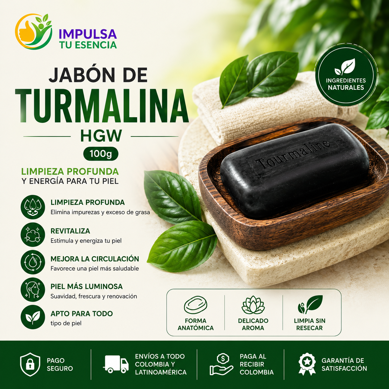 Jabón Turmalina 100g Hgw / Importado
