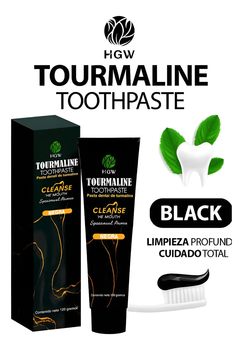 Pasta Dental Natural Tourmaline Negra World Herbs SIN FLUOR